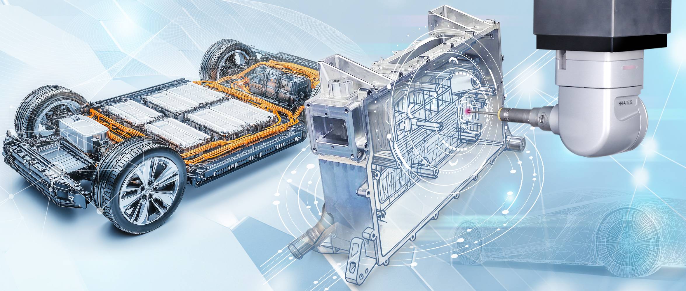 三坐标测量机新能源控制器壳体测量